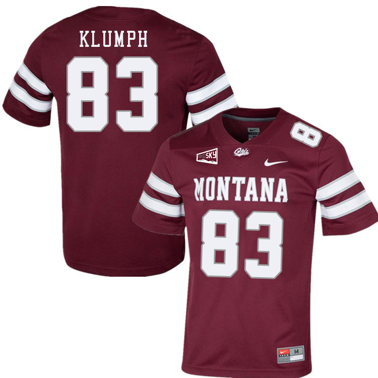 Montana Grizzlies #83 Drew Klumph College Football Jerseys Stitched Sale-Maroon
